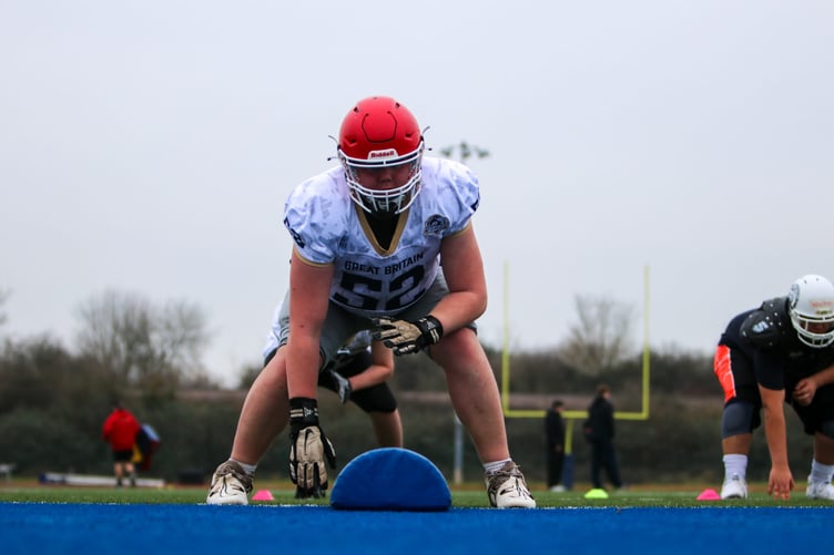 East Hampshire American football player Alfie Galloway.